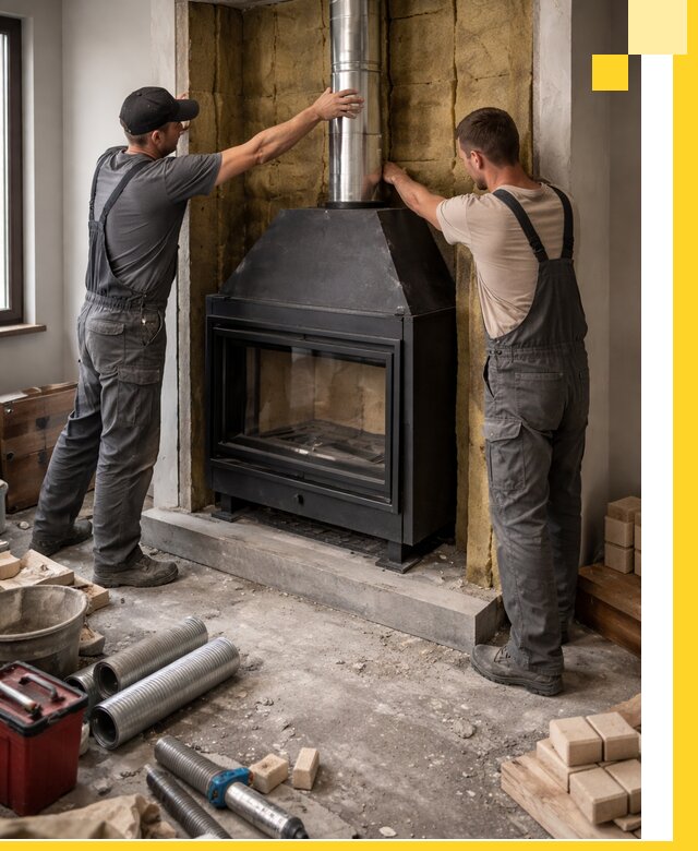 Изготовление и монтаж закрытых каминов в Ростове под ключ