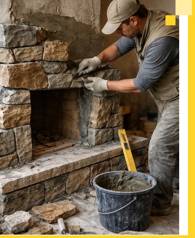 Изготовление и установка каменных каминов под ключ в Ростове