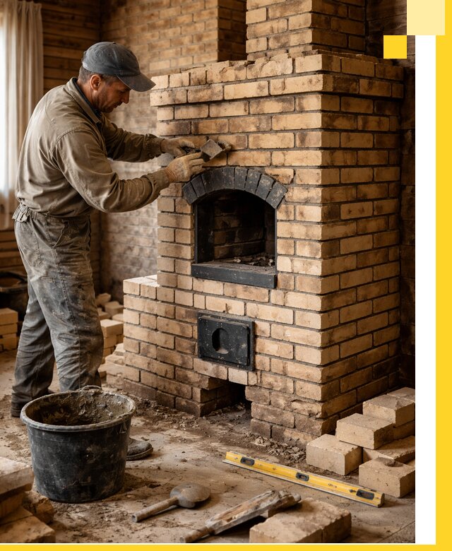 Кирпичные печи под ключ в Ростове: проектирование и кладка