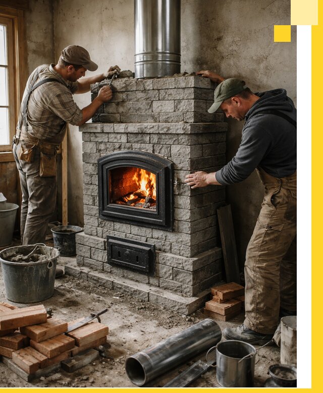 Производство, поставка и монтаж дровяных печей в Ростове