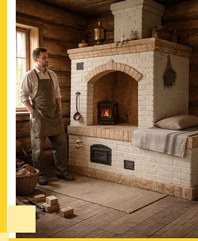 Русские печи с лежанкой под ключ в Ростове от 153945 р. ЭриданРсв