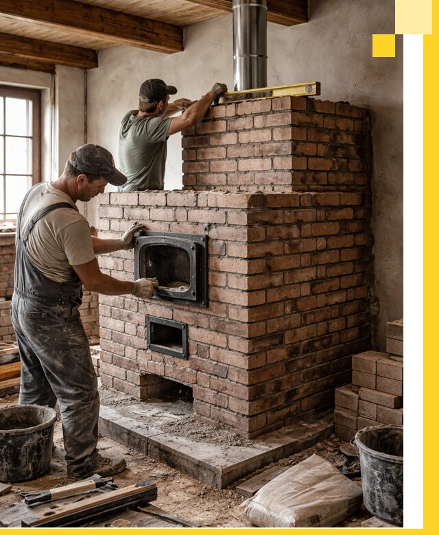 Печи для загородного дома под ключ в Ростове — монтаж и сервис