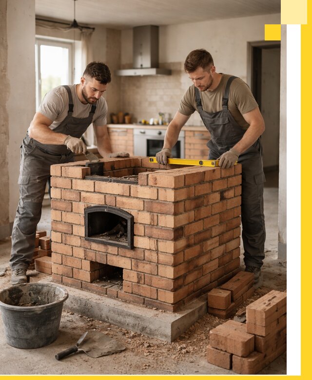 Установка и монтаж печей в частном доме в Ростове под ключ