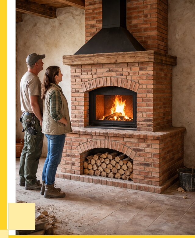 Печи камины из кирпича в Ростове от 123156 р. | ЭриданРсв