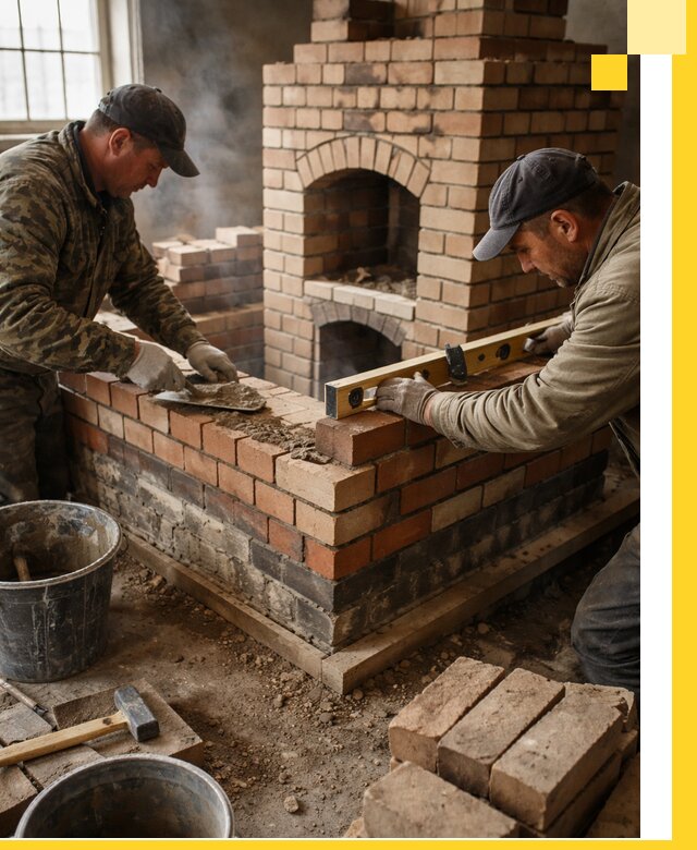 Изготовление и монтаж печей и каминов из кирпича в Ростове