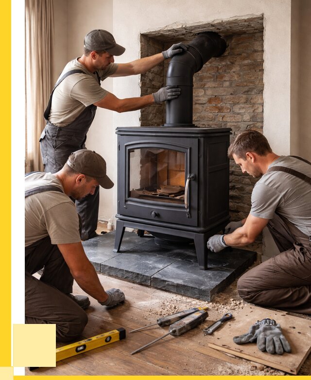 Монтаж печи камина в частном доме в Ростове от 25658 р. | ЭриданРсв