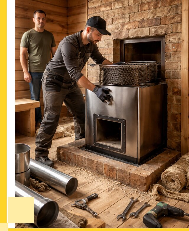 Монтаж банных печей под ключ в Ростове от 18473 р., ЭриданРсв