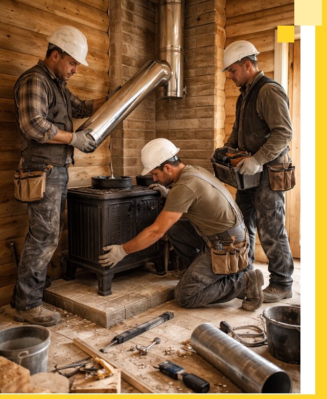 Профессиональный монтаж банных печей и дымоходов в Ростове