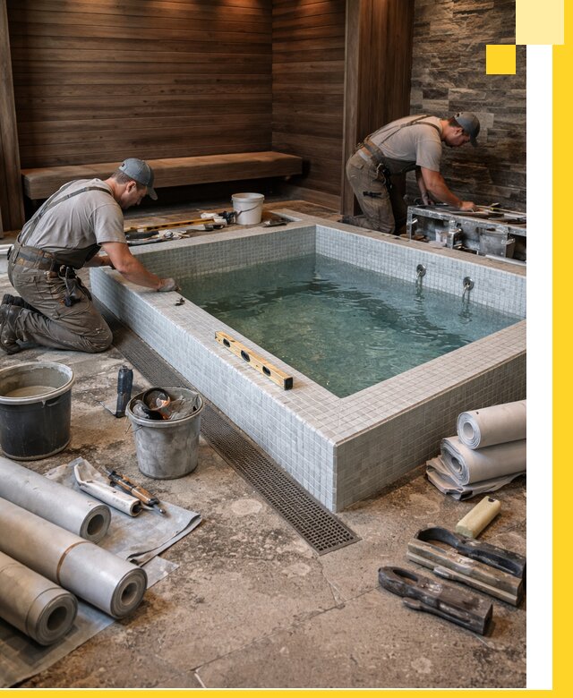 Установка и строительство бассейнов для сауны в Ростове