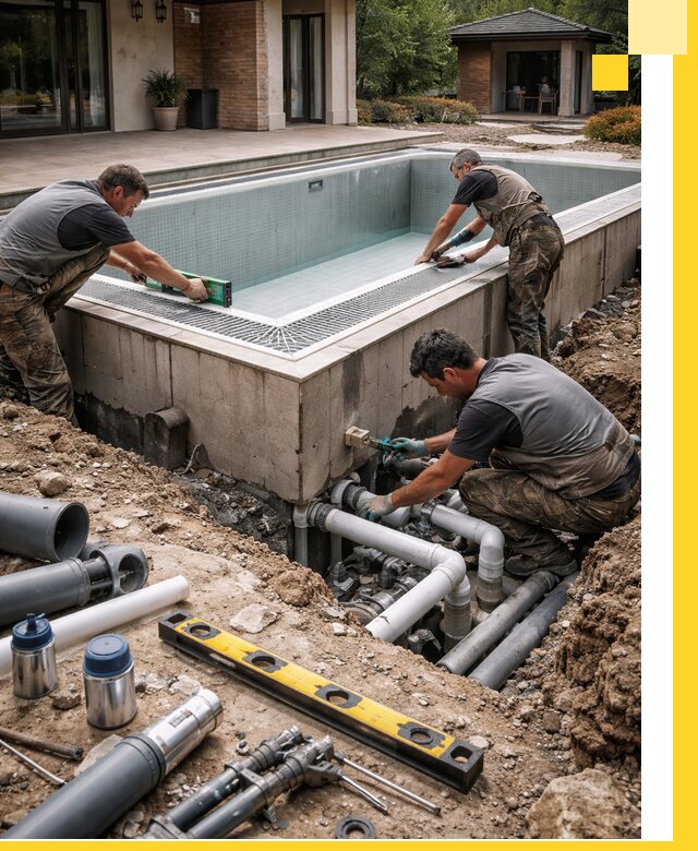 Строительство переливных бассейнов в Ростове под ключ