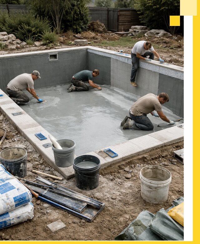 Изготовление и монтаж чаши бассейна под ключ в Ростове