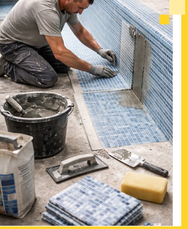 Укладка и ремонт мозаики для бассейнов под ключ в Ростове