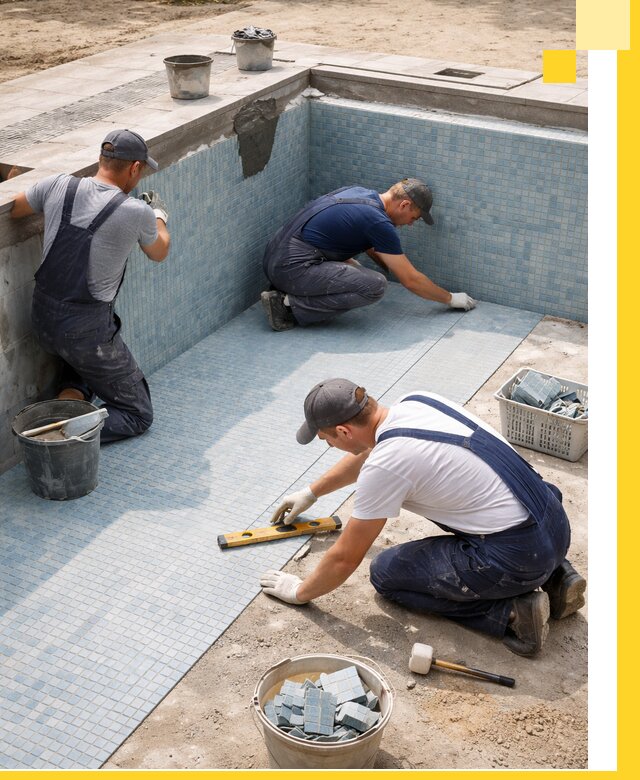 Укладка и установка плитки для бассейнов под ключ в Ростове