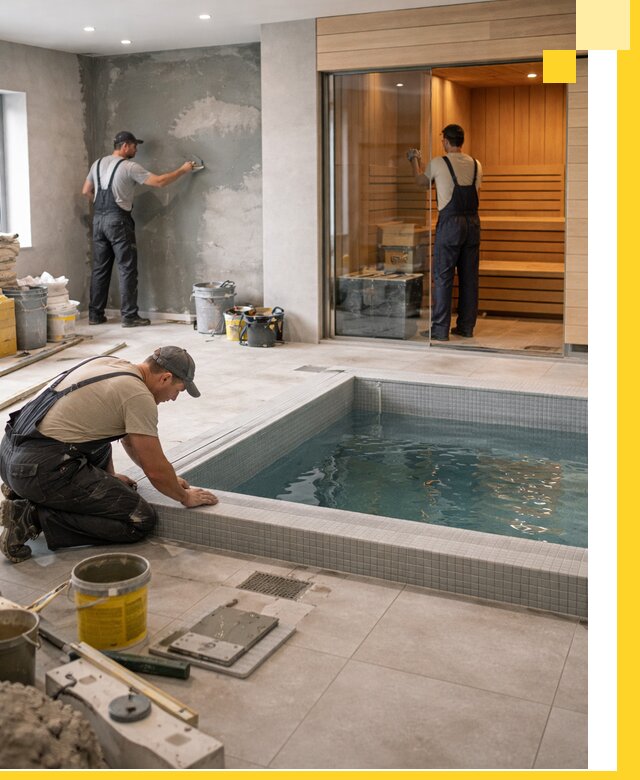 Проектирование и строительство сауны с бассейном в Ростове