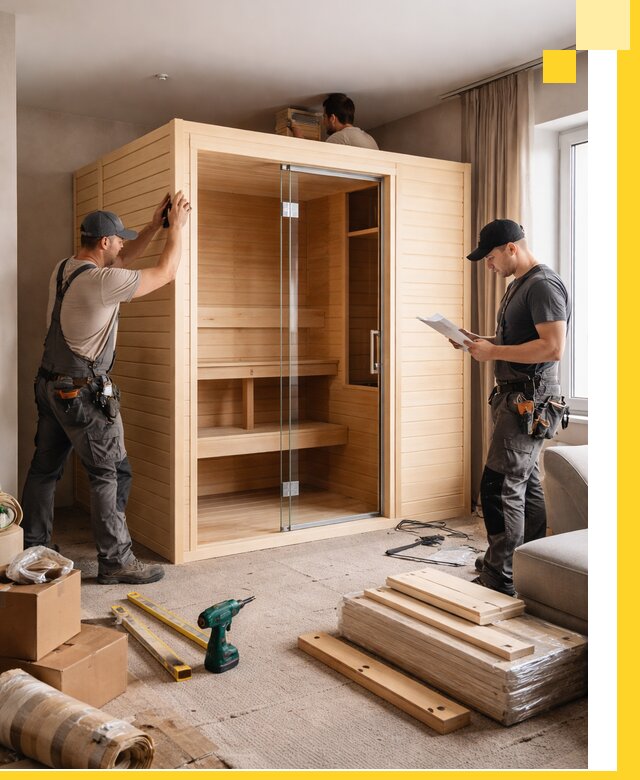 Установка и благоустройство саун в квартире в Ростове