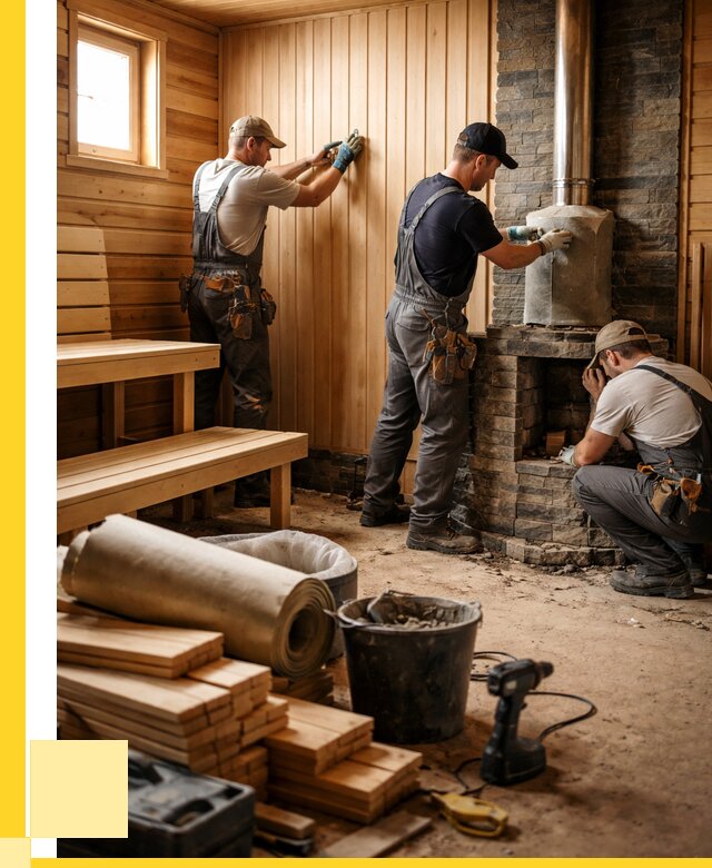 Ремонт бань под ключ в Ростове от 46184 р. | ЭриданРсв