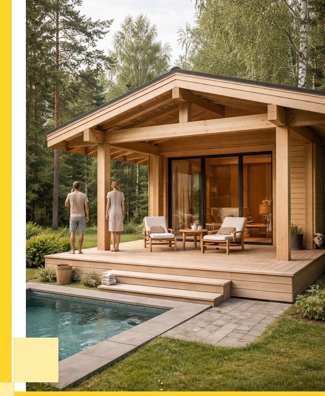 Бани с террасой под ключ в Ростове от 615780 р. | ЭриданРсв