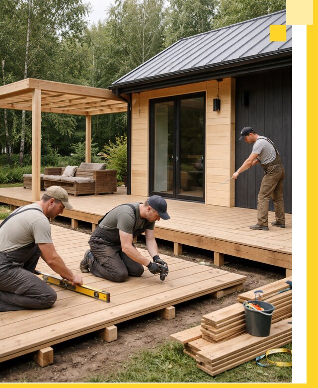 Строительство бань с террасой и бассейном под ключ в Ростове