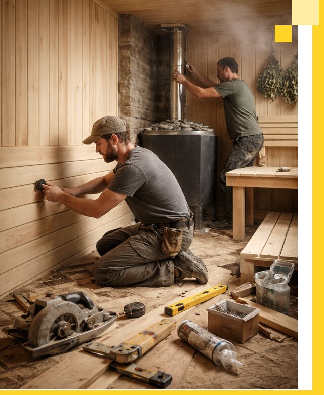 Полное строительство и оснащение парных под ключ в Ростове