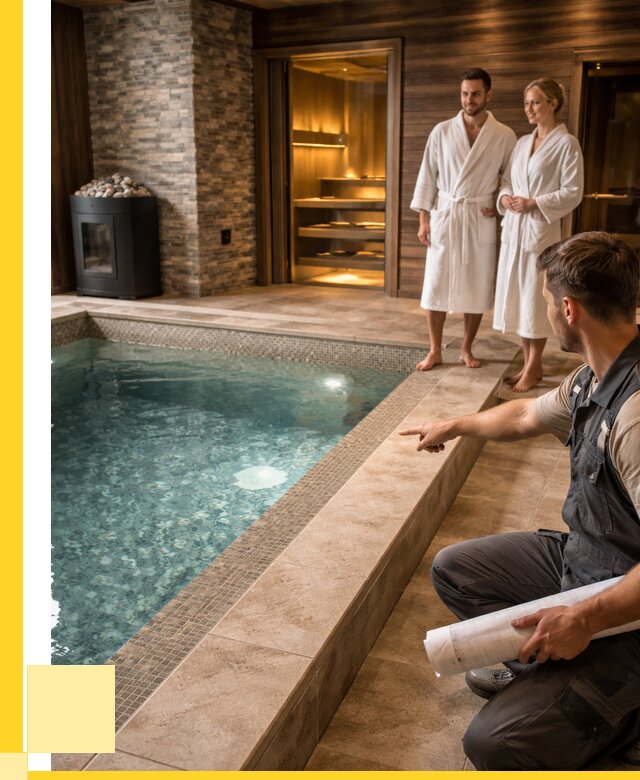 Проект бани с бассейном под ключ в Ростове от 66710 р. | ЭриданРсв