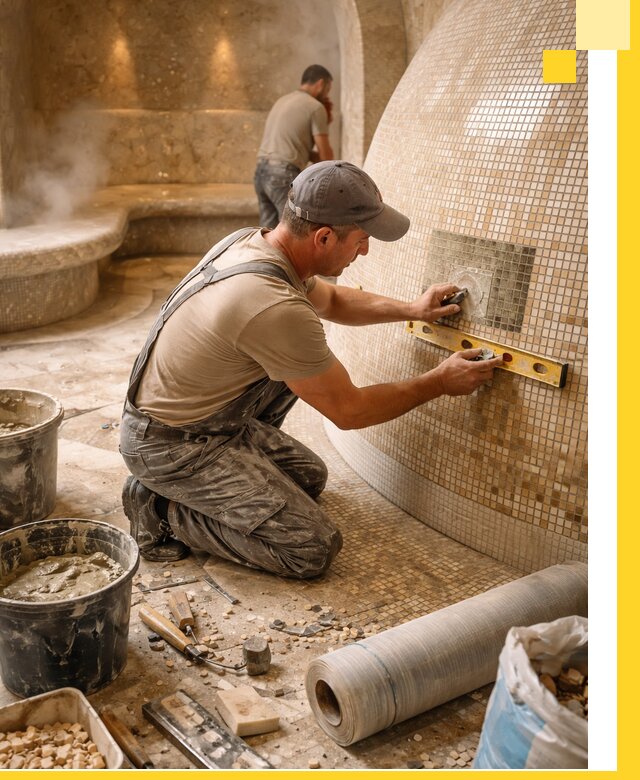 Хамам под ключ в Ростове: проектирование, строительство, отделка