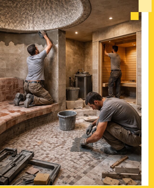 Проект и строительство хамама бани и сауны под ключ в Ростове